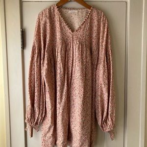 Doen Marguerite Mini Dress in Pink Floral